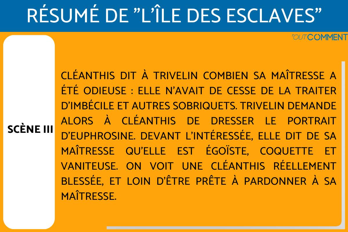 RÉSUMÉ détaillé de L'ÎLE DES ESCLAVES scène par scène
