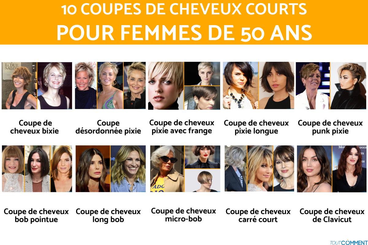 Coupe de cheveux courts pour femmes de 50 ans