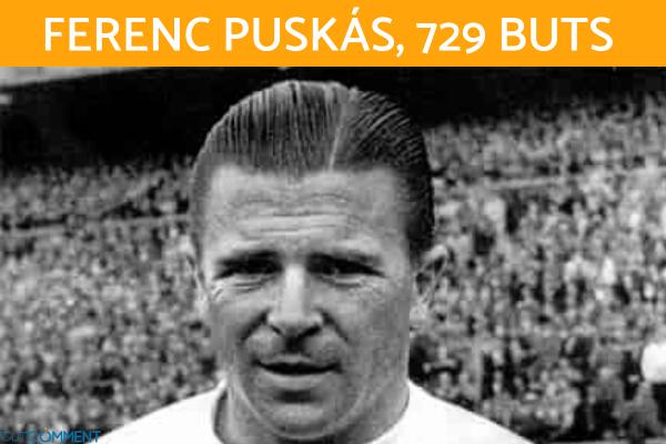 Qui est le meilleur buteur de l'histoire du football ? - Ferenc Puskás, 729 buts