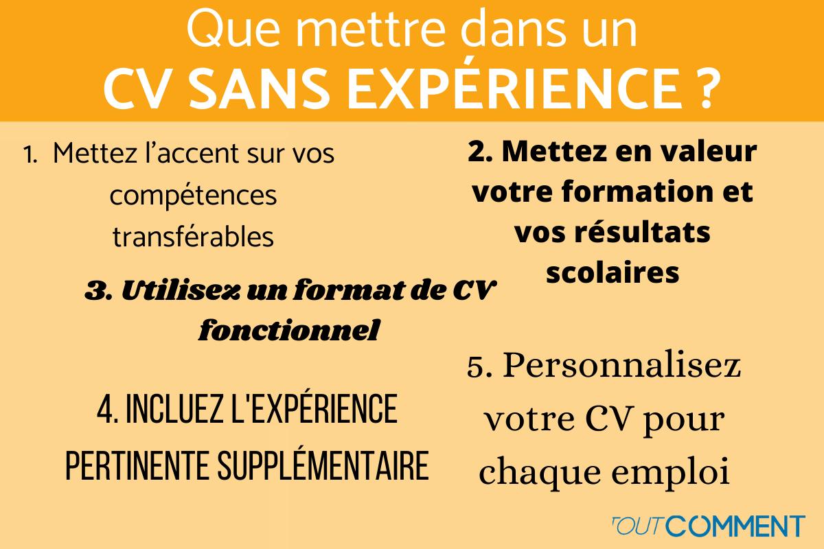 Comment faire un CV sans expérience