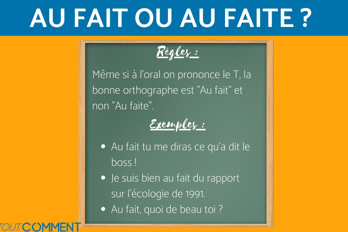 Au fait ou au faite