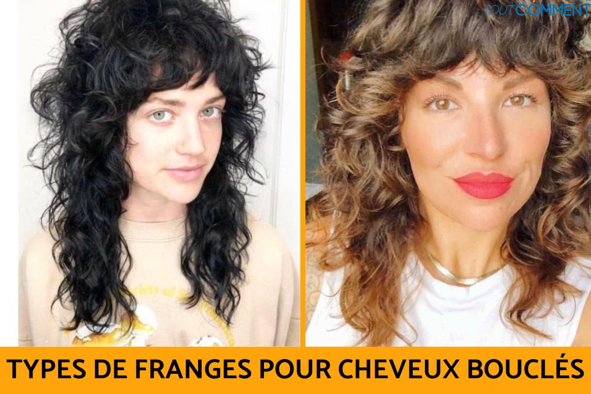 Types de franges pour cheveux bouclés