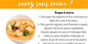 Comment faire une sauce curry sans crème