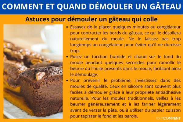 Comment et quand démouler un gâteau