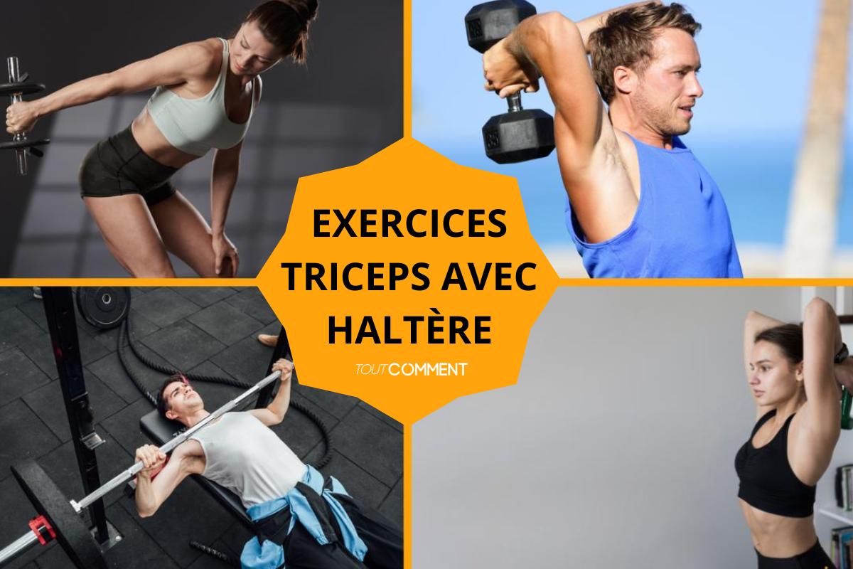 Exercices triceps avec haltère