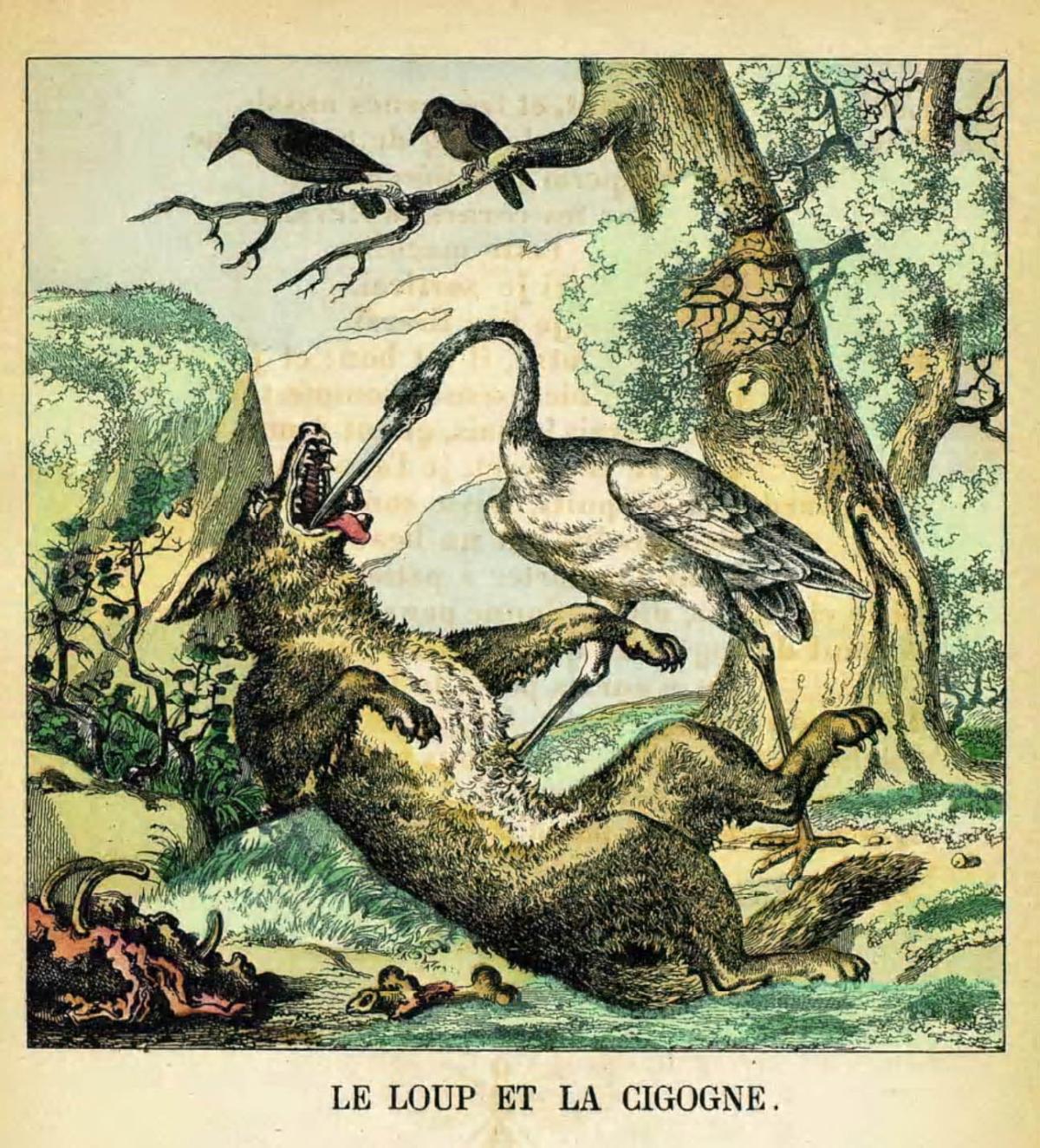 Quelle est la morale de la fable le loup et la cigogne - Jean de la Fontaine