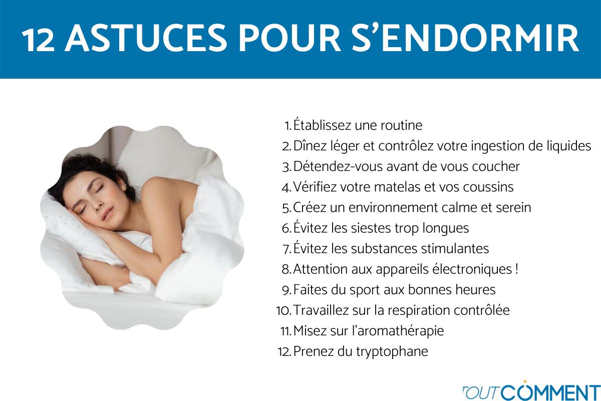 12 Astuces pour s'endormir