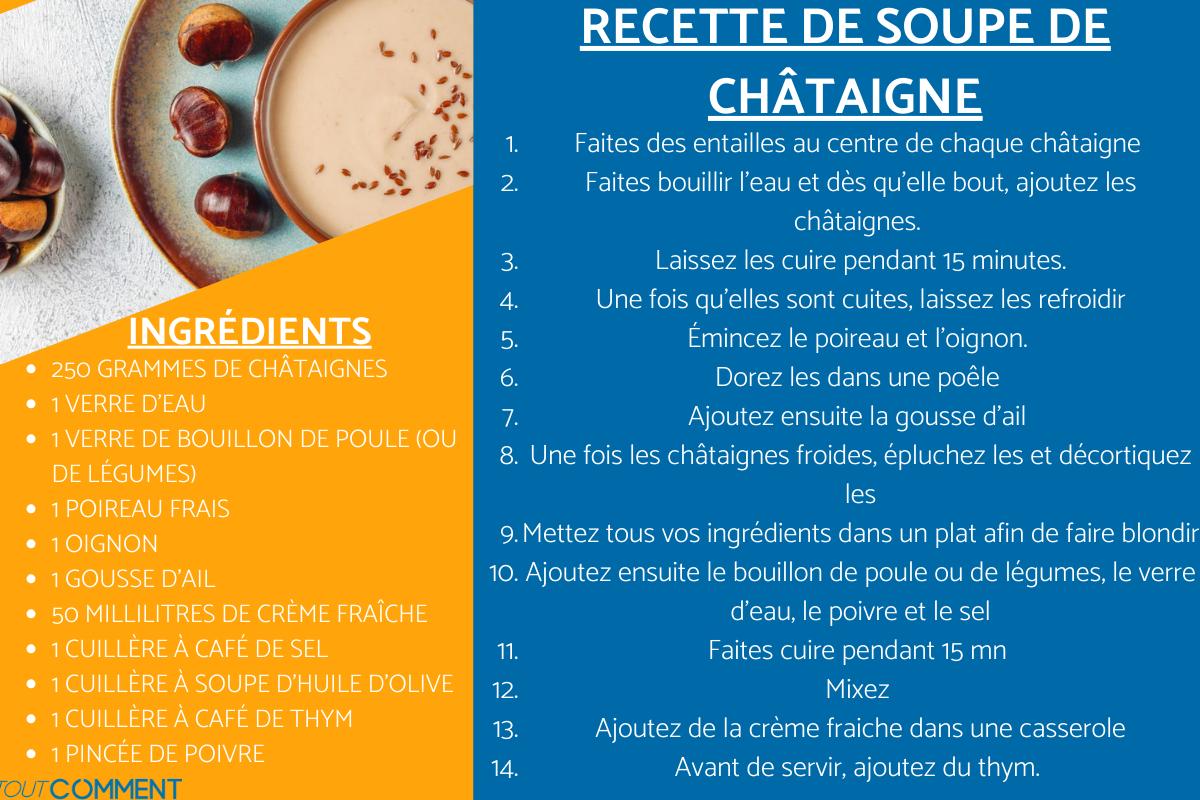 Recette de soupe de châtaigne