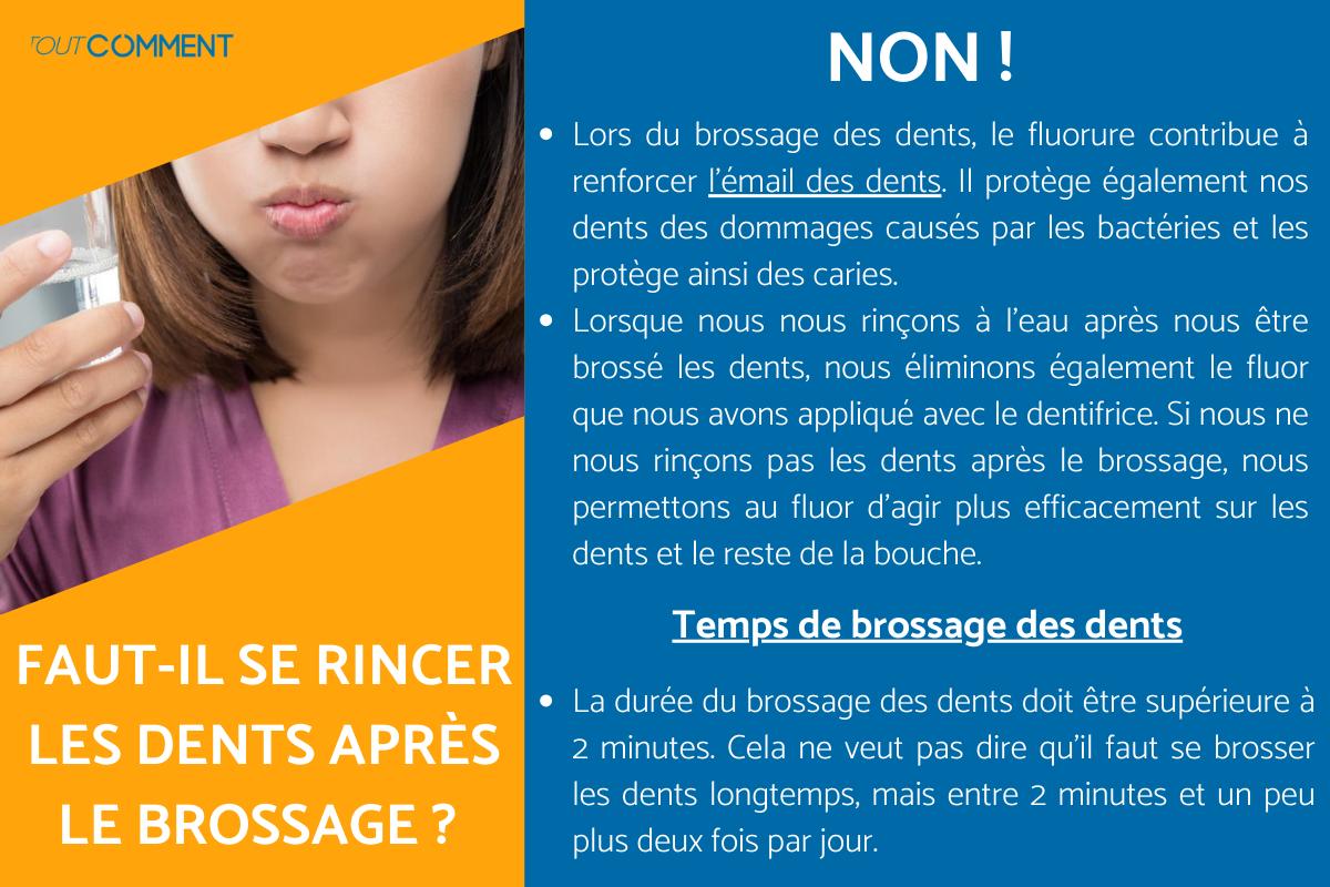 Faut-il se rincer la bouche après s'être lavé les dents ?