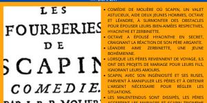 Résumé court des "Fourberies de Scapin" de Molière
