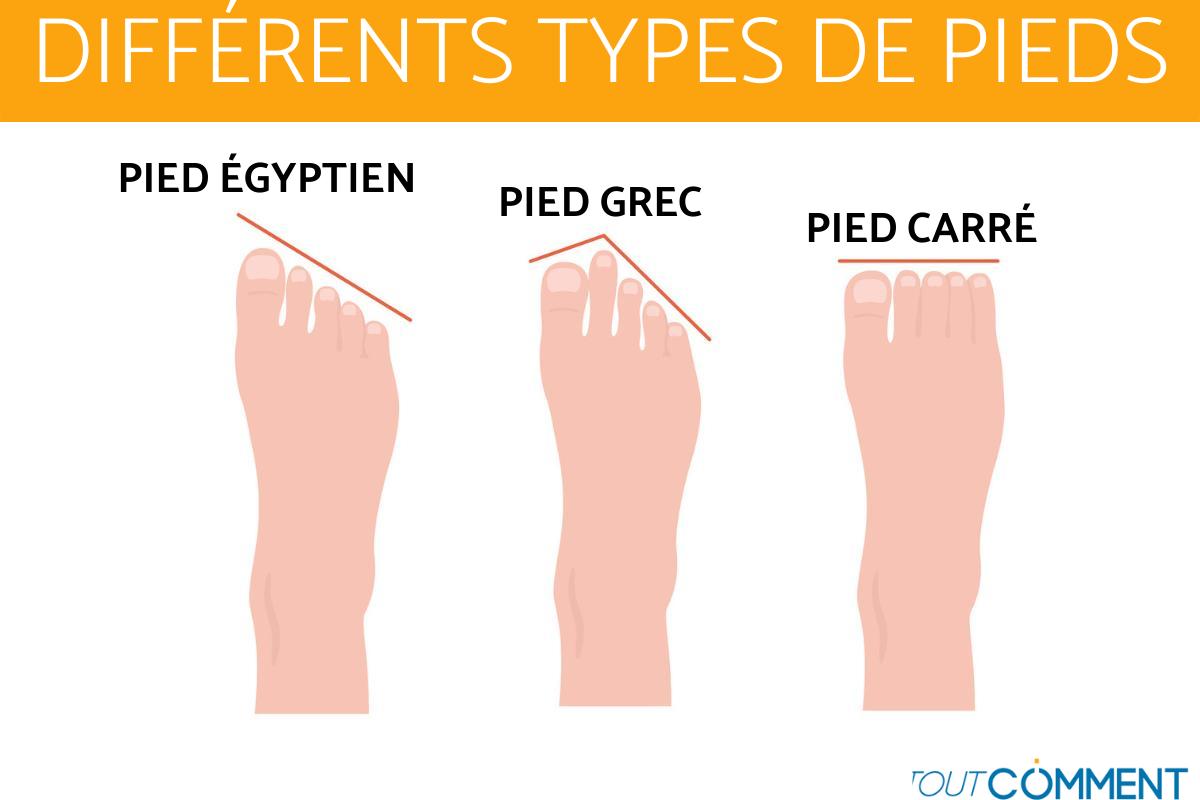 Différents types de pieds