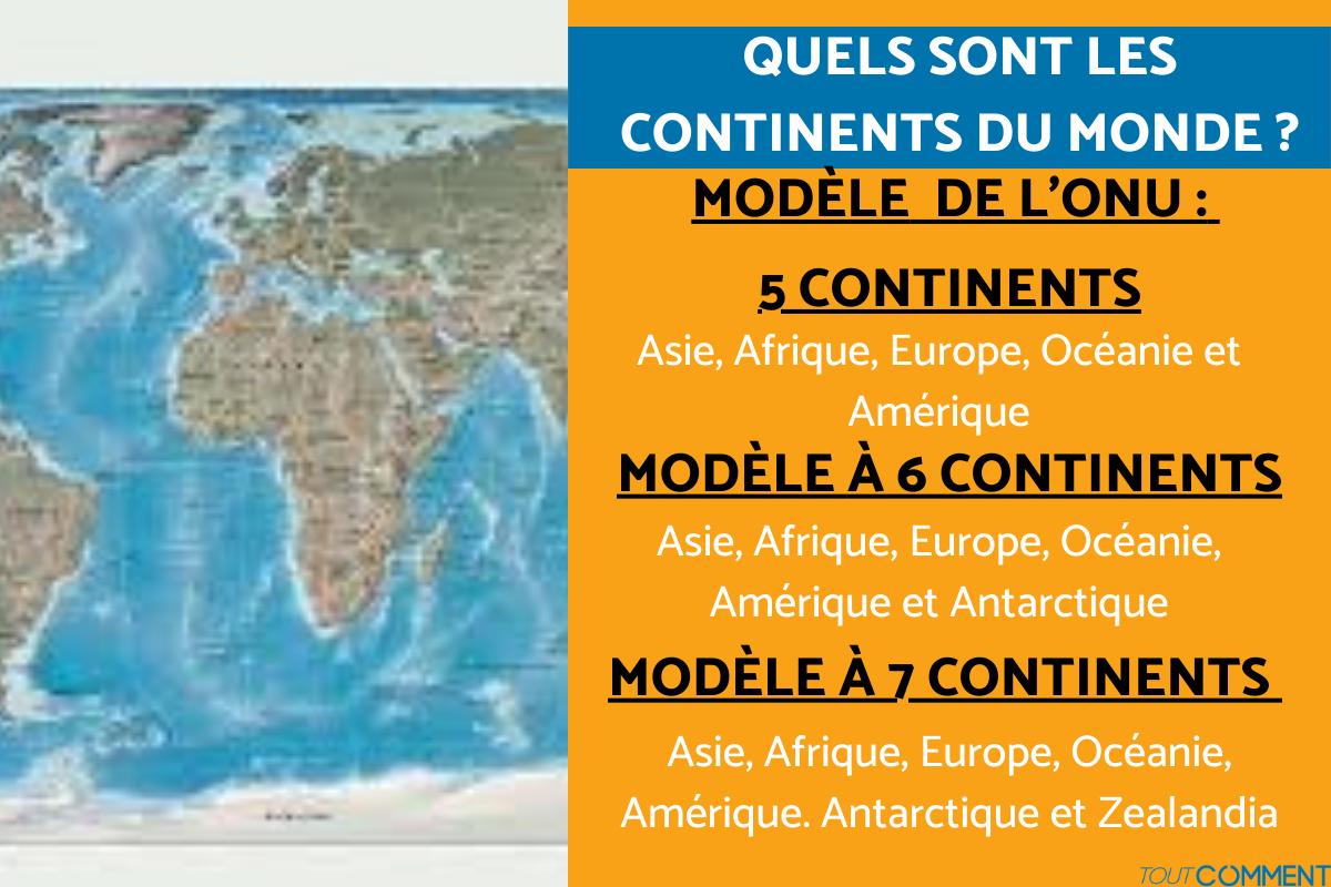 Quels sont les continents du monde