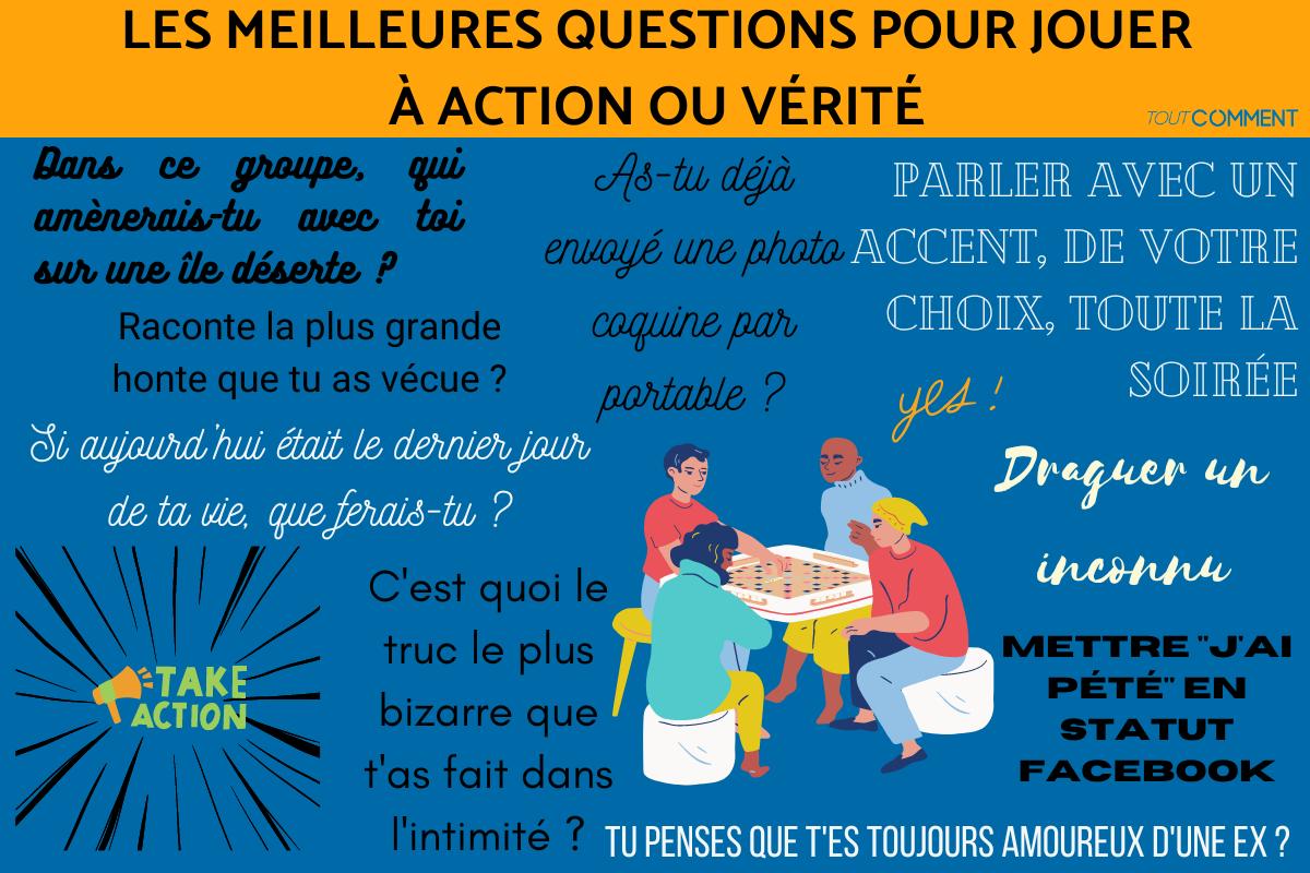 Les meilleures questions pour jouer à action ou vérité