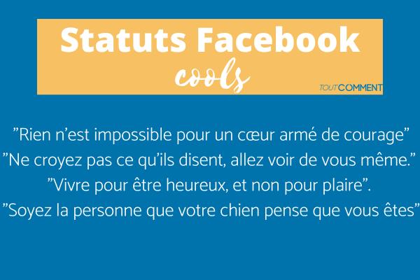 Idées de statuts Facebook - Cool, sur l'amour et en anglais - Statuts Facebook cools