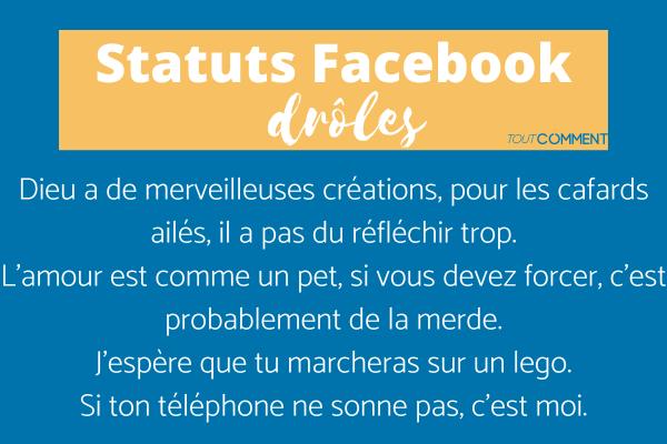Idées de statuts Facebook - Cool, sur l'amour et en anglais - Statuts Facebook drôles