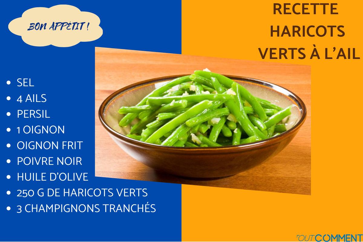 Recette haricots verts à l'ail