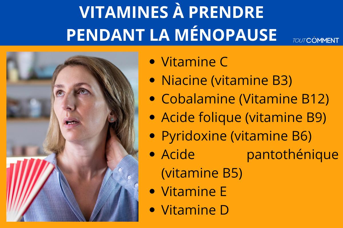Vitamines à prendre pendant la ménopause