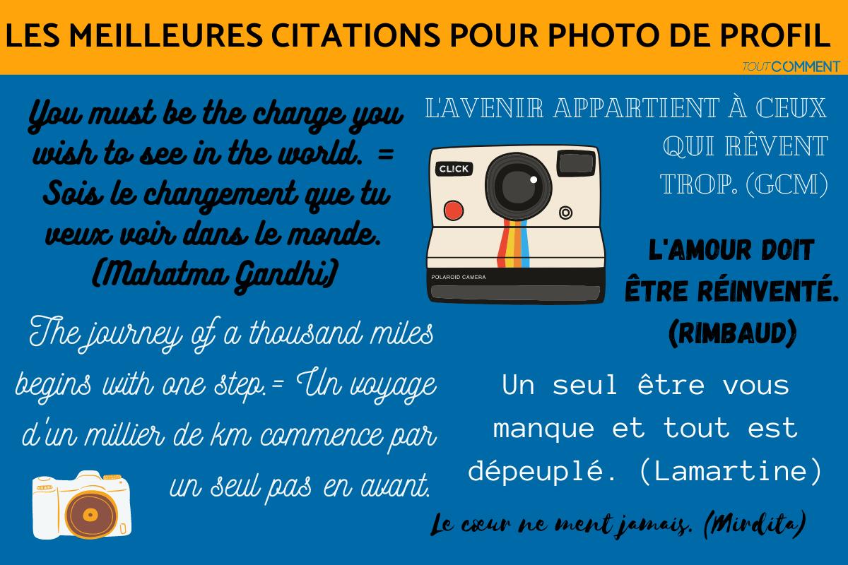 Les meilleures citations pour photo de profil
