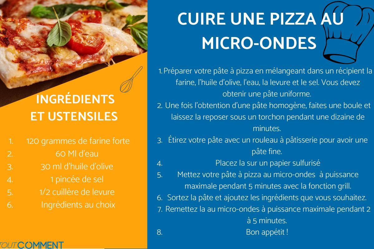 Comment cuire une pizza au micro-onde