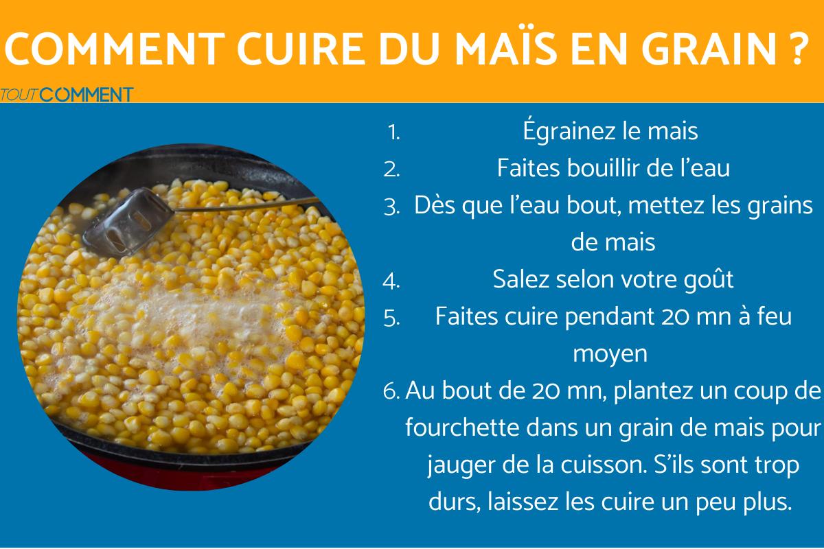 Comment cuire du maïs en grain