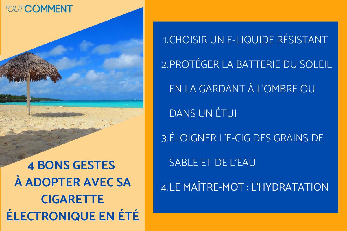 4 bons gestes à adopter avec sa cigarette électronique en été