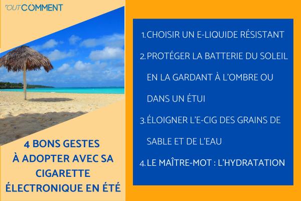 4 bons gestes à adopter avec sa cigarette électronique en été