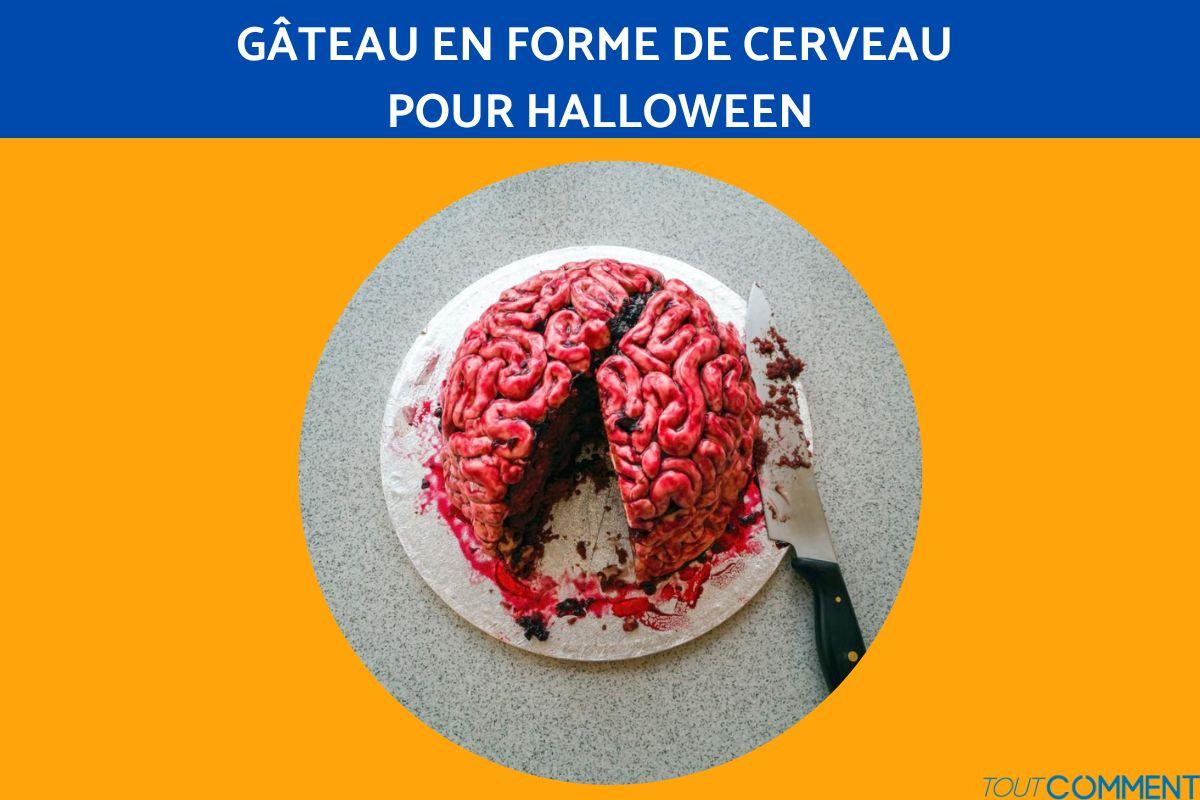 Gâteau en forme de cerveau pour Halloween