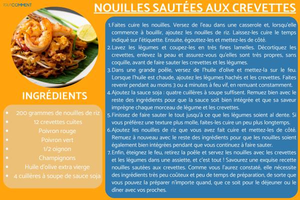 Nouilles sautées aux crevettes