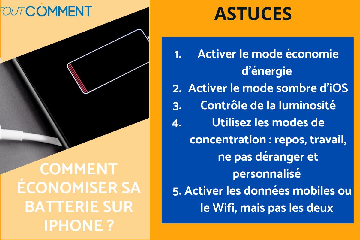 Comment économiser sa batterie d'iPhone