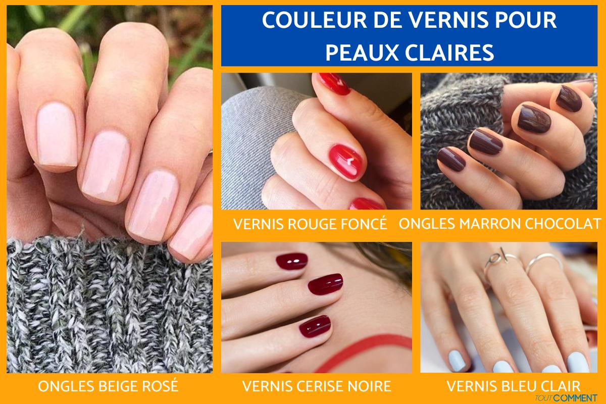 Couleur de vernis pour peaux claires