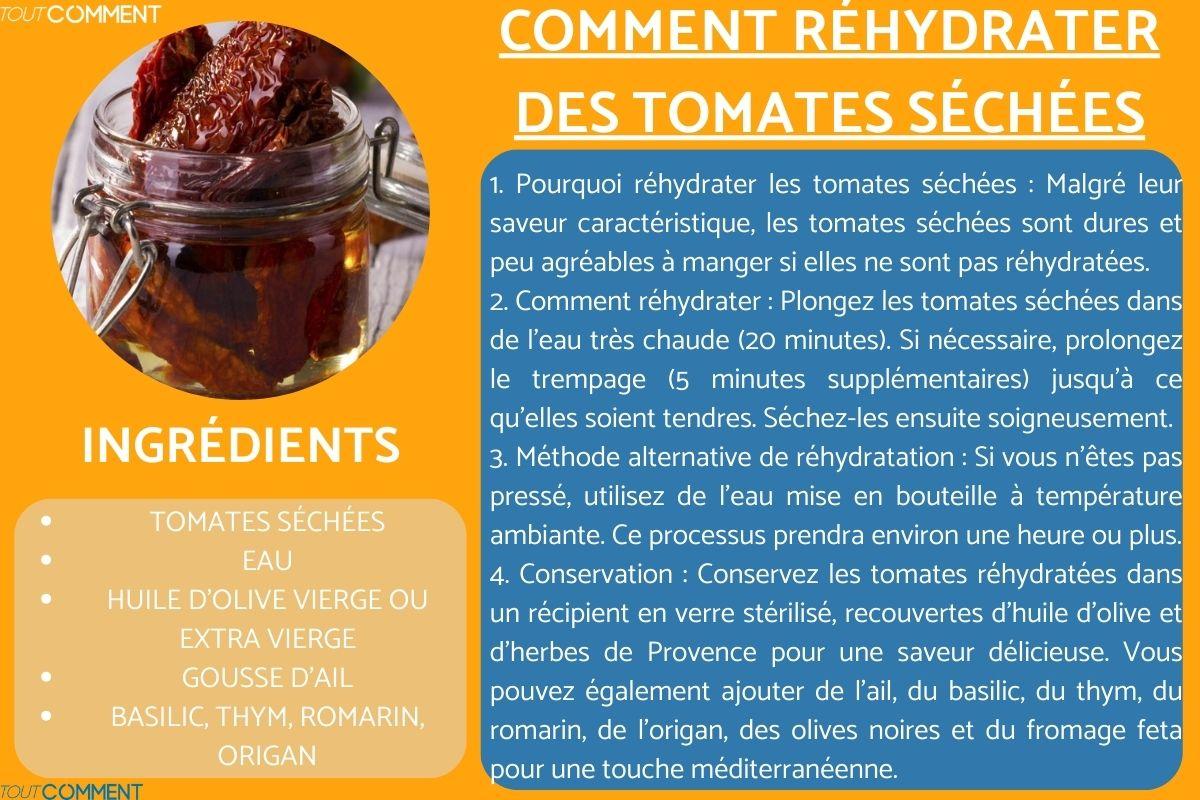 Comment réhydrater des tomates séchées