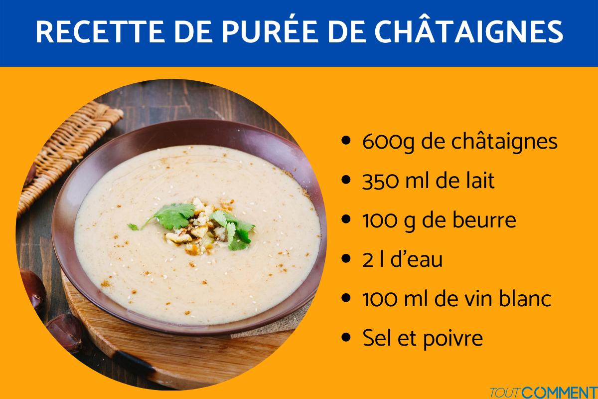Recette de purée de châtaignes