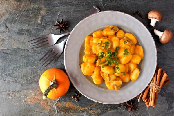 Accompagnements pour des gnocchis - Gnocchi à la crème de potiron et noix de muscade