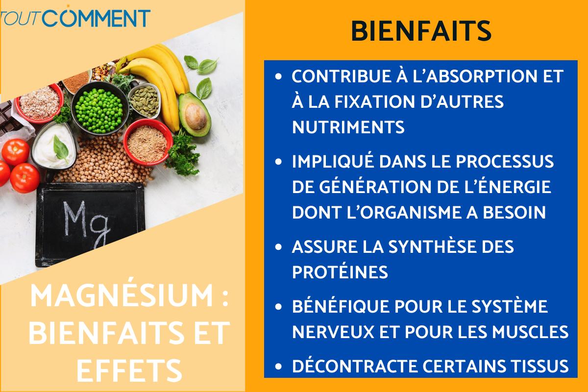Magnésium : bienfaits et effets