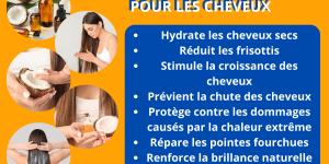 Bienfaits de l'huile de coco pour les cheveux