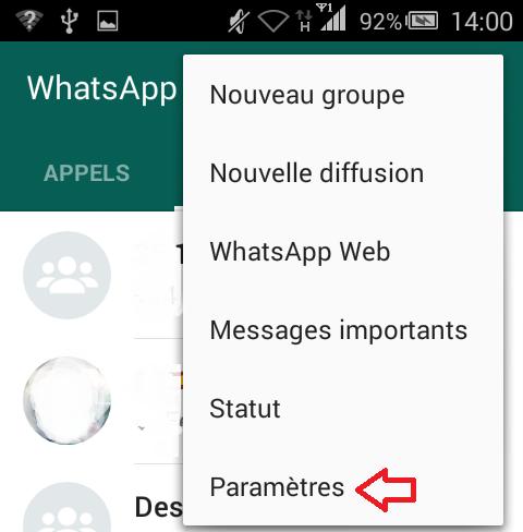 Comment changer le fond d'écran Whatsapp sur iPhone - Étape 3