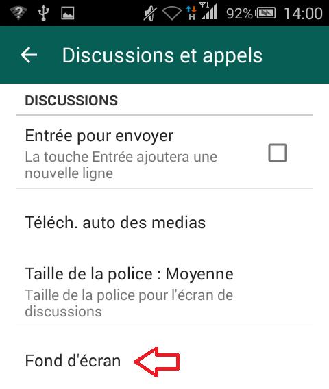 Comment changer le fond d'écran Whatsapp sur iPhone - Étape 5