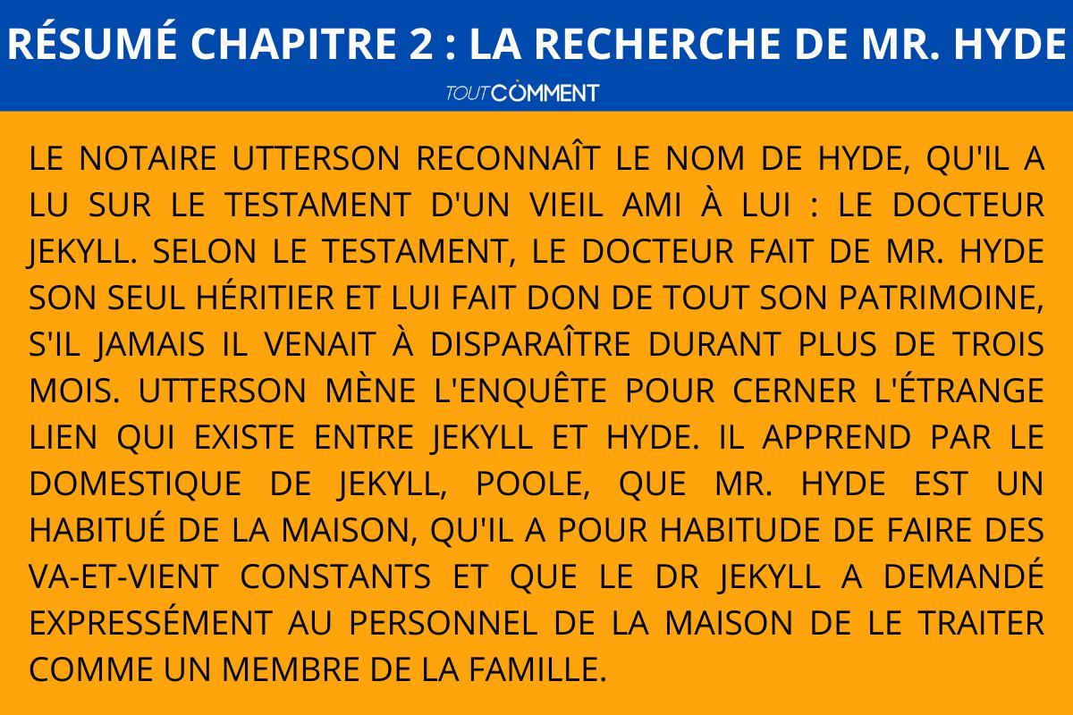 Résumé de Dr Jekyll et Mr Hyde de Stevenson - Chapitre par Chapitre