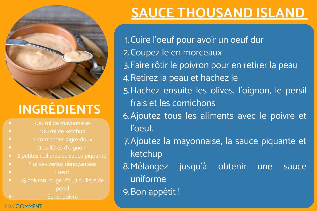 Sauce thousand island ou vinaigrette mille-îles