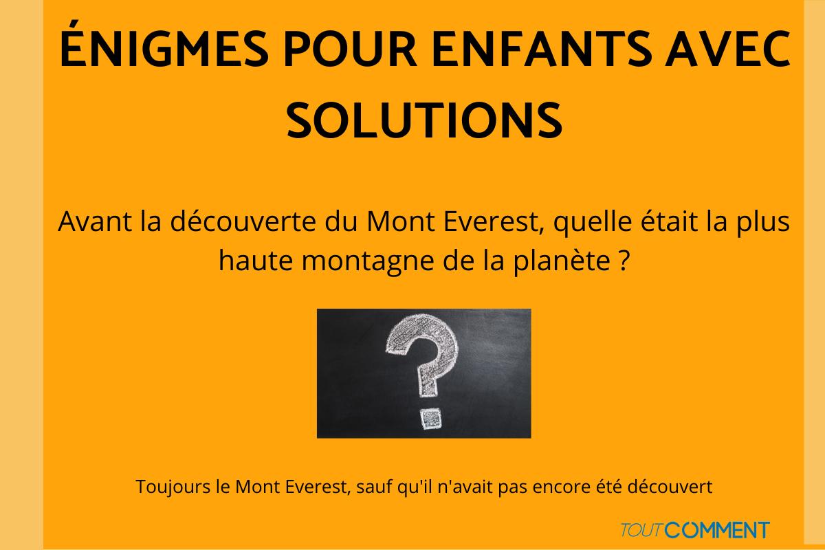 Enigme pour enfant