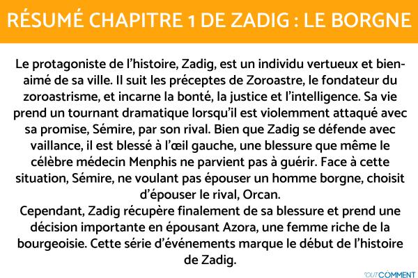 Résumé chapitre par chapitre de Zadig - Voltaire - Résumé chapitre I de Zadig de Voltaire : Le borgne