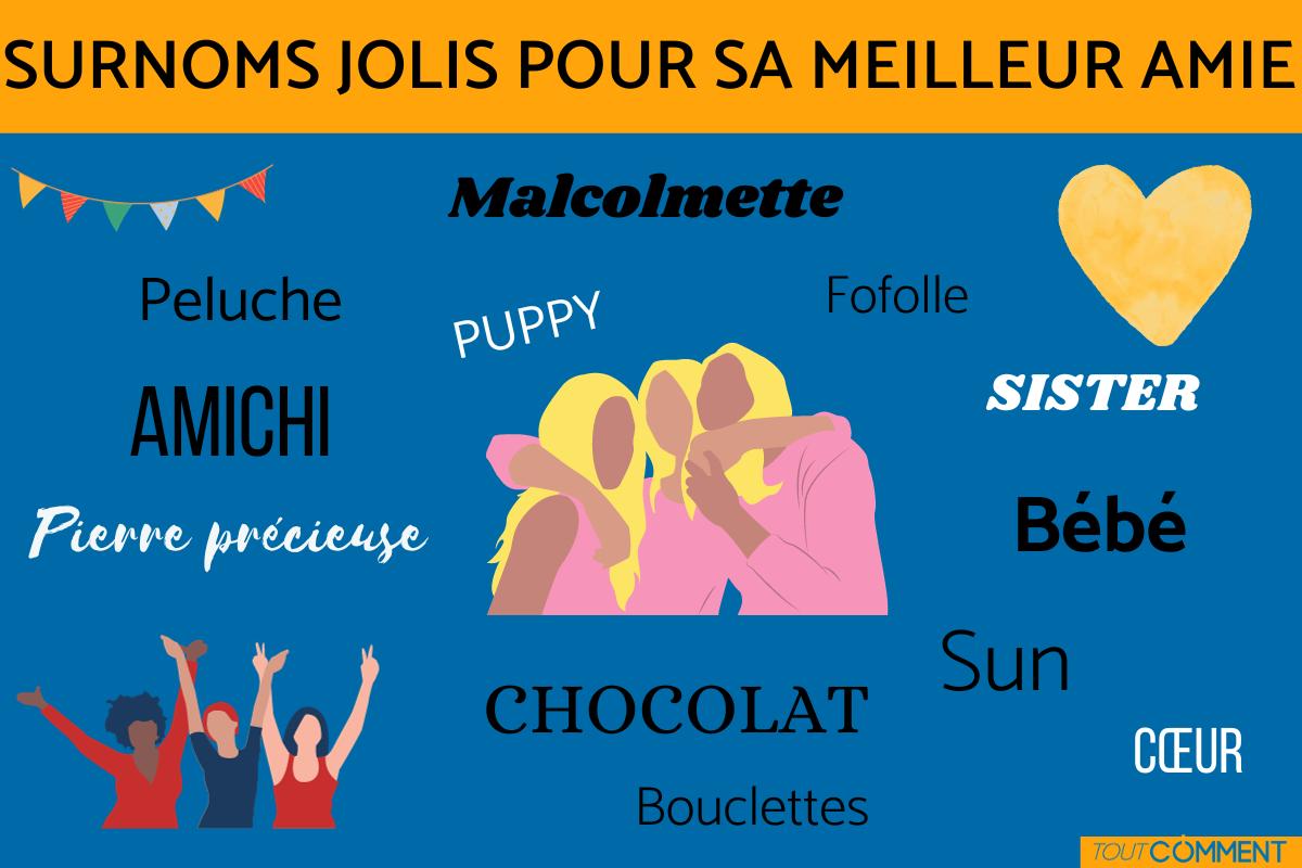 Surnoms pour sa meilleure amie ou ami Aussi ORIGINAUX que JOLIS