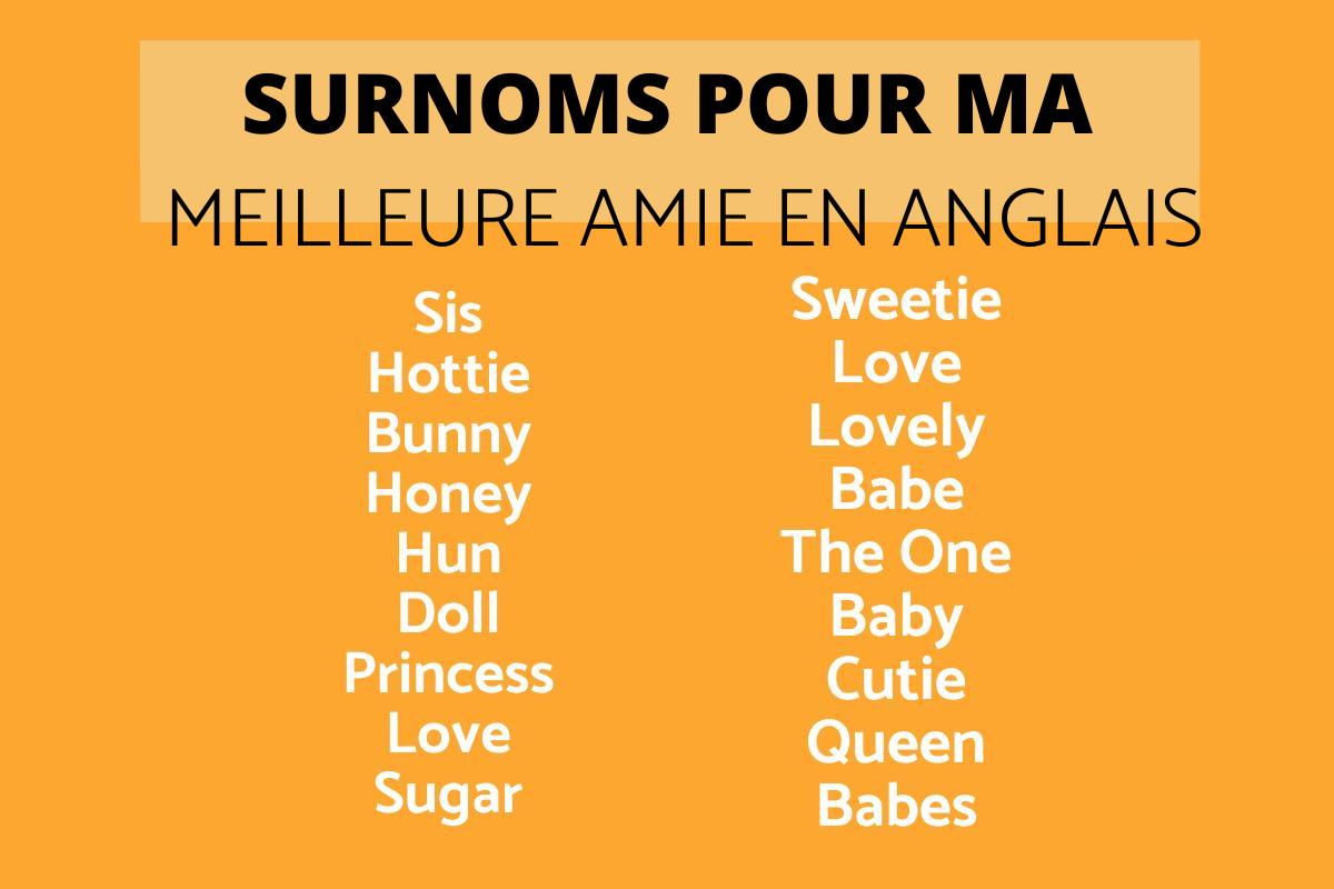 Surnoms pour sa meilleure amie ou ami Aussi ORIGINAUX que JOLIS