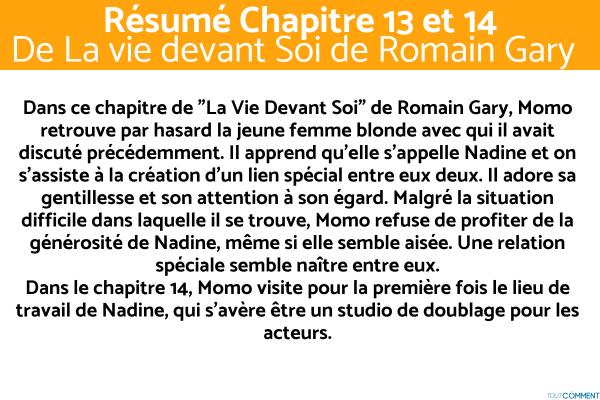 Résumé de La Vie Devant Soi de Romain Gary - Résumé chapitre 13 et 14 de La Vie devant Soi de Romain Gary