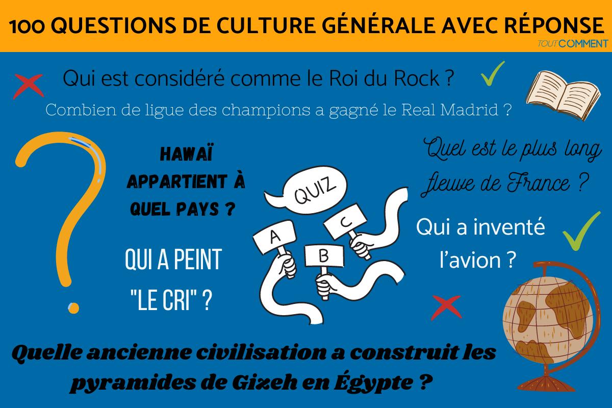 + de 100 QUESTIONS de CULTURE GÉNÉRALE avec RÉPONSE ! Parfait pour s ...