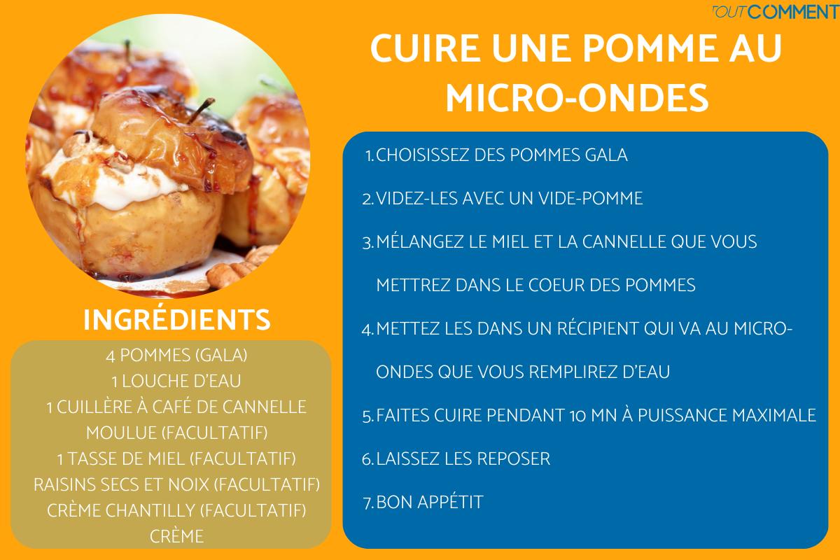 Cuire une pomme au micro-ondes