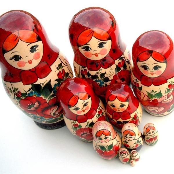 Matriochka Russe 7 Pièces Peinte à La Main - Artisanat Nikolaeva, Russie
