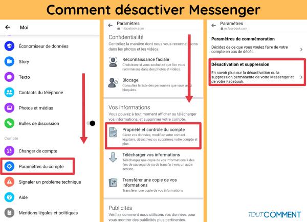 Comment désactiver Messenger