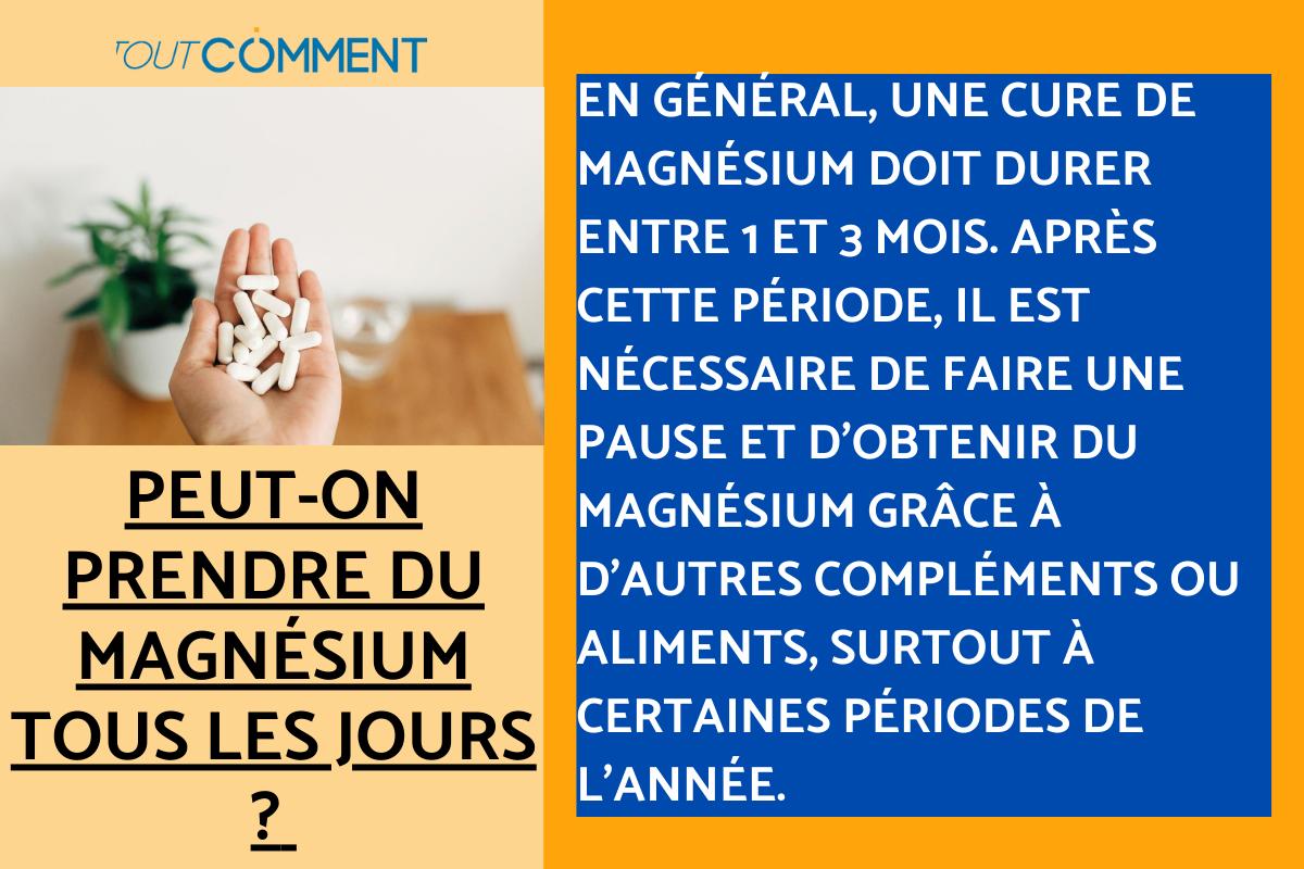 Peuton prendre du MAGNÉSIUM tous LES JOURS