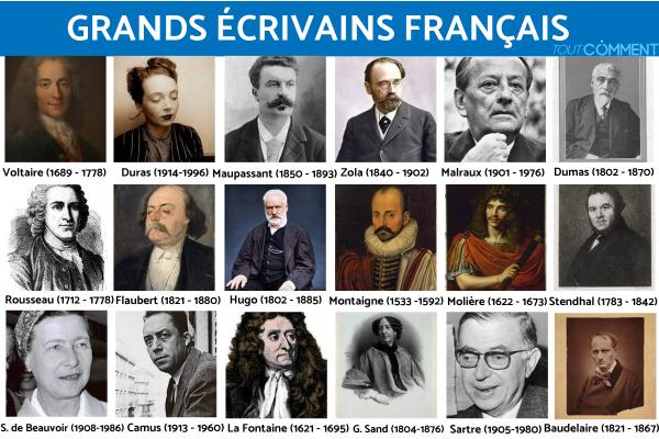 Les grands écrivains français qui ont marqué l'Histoire